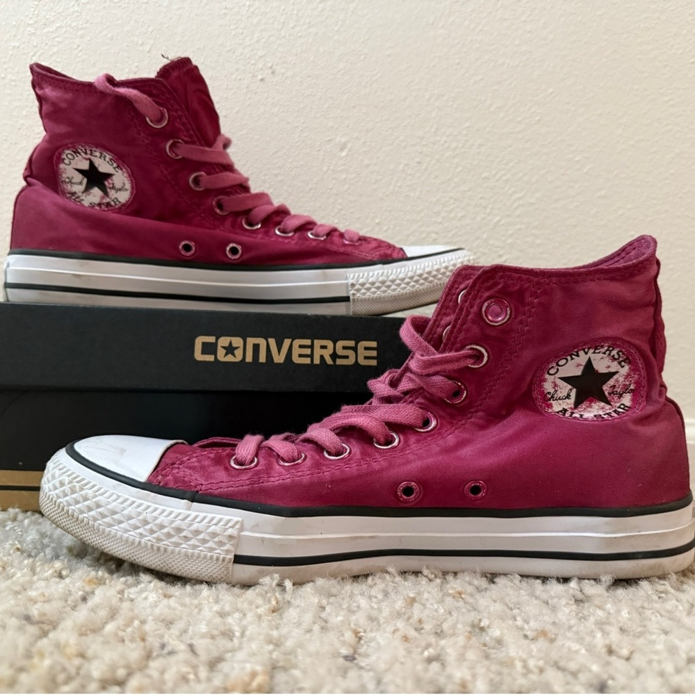 Converse Burgundy High-Top Sneakers